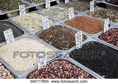 Stock Photography - Bins of Fragrant Spices. Fotosearch