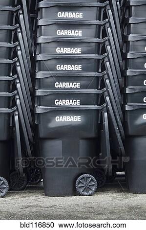 Black Garbage Bins View Large Photo Image Stock Image - Black Garbage Bins. Fotosearch