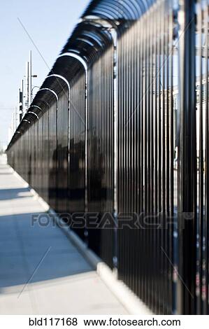 Black Iron Fencing View Large Photo Image Stock Photo - Black Iron Fencing. Fotosearch