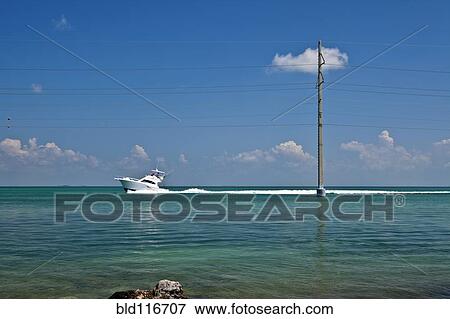 Boat Driving Past a Utility Pole View Large Photo Image Stock Photo - Boat Driving Past a Utility Pole. Fotosearch