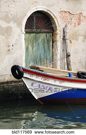Boat in Canal View Large Photo Image Stock Photo - Boat in Canal. Fotosearch