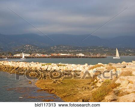 Stock Image - Boats in Harbor. Fotosearch