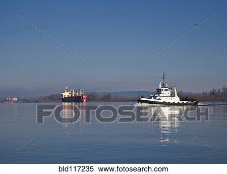 Boats on Columbia River View Large Photo Image Stock Photography - Boats on Columbia River. Fotosearch