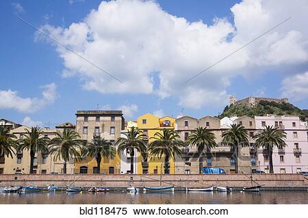 Bosa harbor and waterfront View Large Photo Image Stock Photography - Bosa harbor and waterfront. Fotosearch
