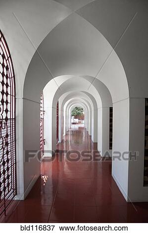 Stock Photo - Buddhist Temple Corridor. Fotosearch