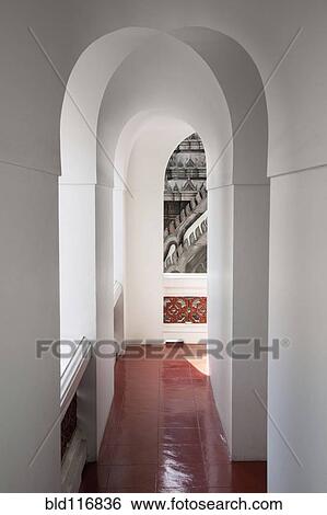 Buddhist Temple Corridor View Large Photo Image Stock Photograph - Buddhist Temple Corridor. Fotosearch