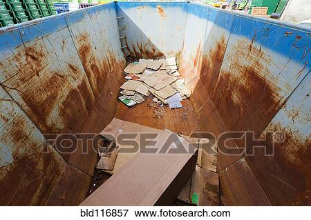 Stock Photo - Cardboard Recycle Bin. Fotosearch