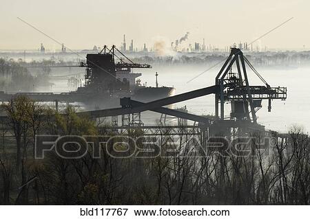 Cargo Ship and Coal Conveyor View Large Photo Image Stock Photo - Cargo Ship and Coal Conveyor. Fotosearch