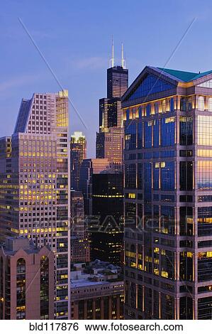 Chicago Skyscrapers View Large Photo Image Stock Photograph - Chicago Skyscrapers. Fotosearch
