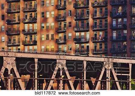 Chicago Transit Rail System Bridge View Large Photo Image Stock Image - Chicago Transit Rail System Bridge. Fotosearch