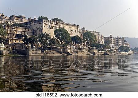 City Palace on Lake Pichola View Large Photo Image Stock Image - City Palace on Lake Pichola. Fotosearch