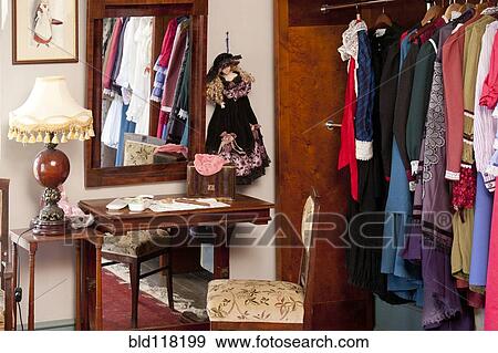 Classic Fashions in a Closet View Large Photo Image Stock Photo - Classic Fashions in a Closet. Fotosearch