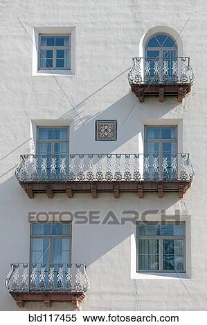 Colonial Era Balconies View Large Photo Image Stock Photography - Colonial Era Balconies. Fotosearch