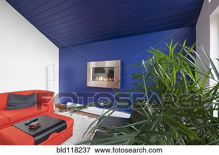 Colorful and Contemporary Living Room View Large Photo Image Stock Photo - Colorful and Contemporary Living Room. Fotosearch