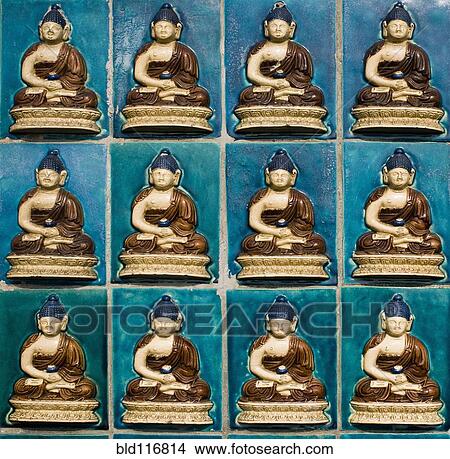 Colorful Buddha Tiles View Large Photo Image Picture - Colorful Buddha Tiles. Fotosearch