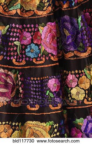 Stock Image - Colorful Flower Fabric. Fotosearch