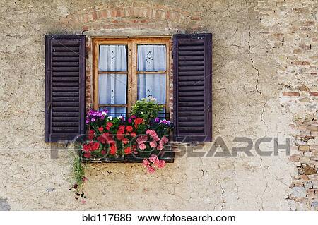 Colorful Flowers in Window Flower Box View Large Photo Image Stock Photograph - Colorful Flowers in Window Flower Box. Fotosearch