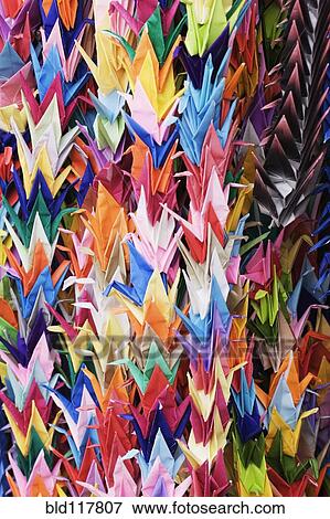 Colorful Origami Cranes View Large Photo Image Stock Photo - Colorful Origami Cranes. Fotosearch