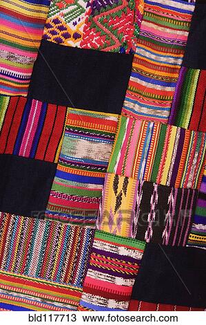 Stock Image - Colorful Patch Fabric. Fotosearch