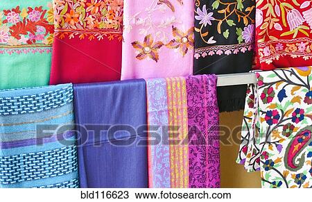 Stock Image - Colorful Scarves. Fotosearch
