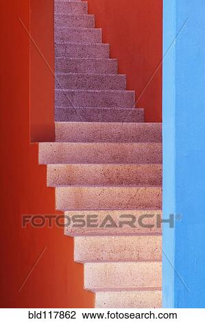 Stock Image - Colorful Stairwell. Fotosearch