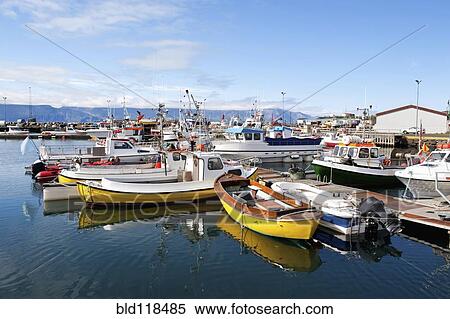 Commercial fishing boats moored at the quayside View Large Photo Image Stock Photography - Commercial fishing boats moored at the quayside . Fotosearch