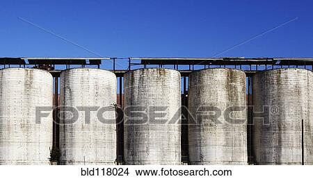 Concrete Silos View Large Photo Image Picture - Concrete Silos. Fotosearch