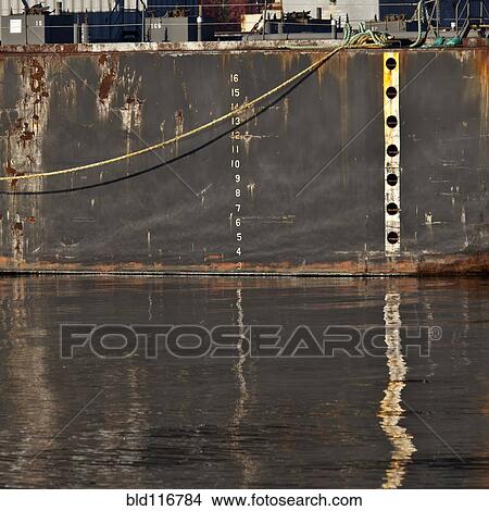 Depth Markings on a Dock View Large Photo Image Picture - Depth Markings on a Dock. Fotosearch