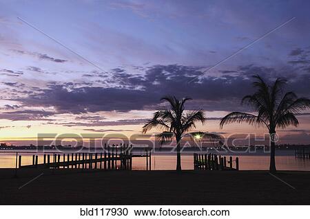 Stock Image - Dock at Dawn. Fotosearch