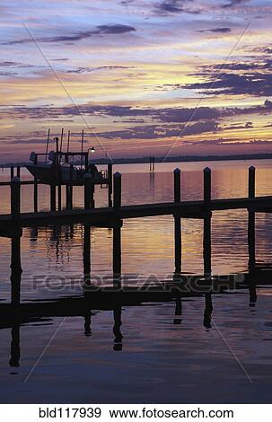 Dock at Dawn View Large Photo Image Stock Photo - Dock at Dawn. Fotosearch