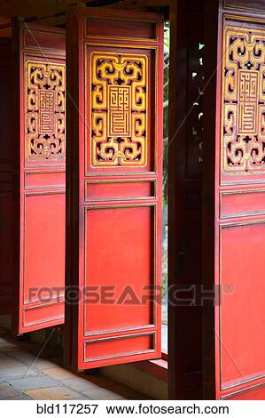 Doors at Ngoc Son Temple, Hanoi, Vietnam View Large Photo Image Stock Photo - Doors at Ngoc Son Temple, Hanoi, Vietnam. Fotosearch