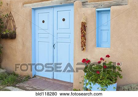 Stock Image - Doorway With Chili Peppers. Fotosearch