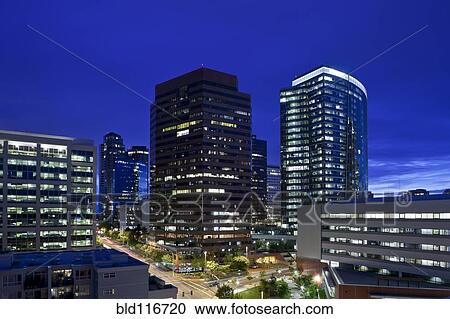 Stock Image - Downtown Bellevue in Washington State. Fotosearch