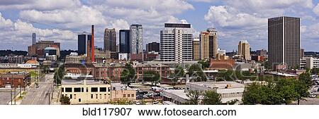Stock Photo - Downtown Birmingham Skyline. Fotosearch