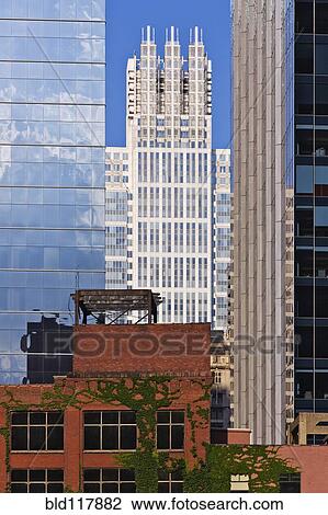 Downtown Chicago Buildings View Large Photo Image Stock Image - Downtown Chicago Buildings. Fotosearch