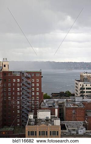 Downtown Seattle Skyline View Large Photo Image Stock Image - Downtown Seattle Skyline. Fotosearch