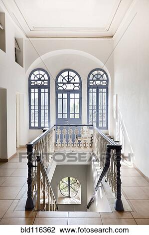 Stock Image - Elegant Stairway and Windows. Fotosearch