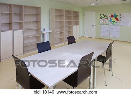 Empty School Classroom View Large Photo Image Stock Photograph - Empty School Classroom. Fotosearch