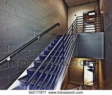 Empty Stairwell in Building View Large Photo Image Stock Photo - Empty Stairwell in Building. Fotosearch