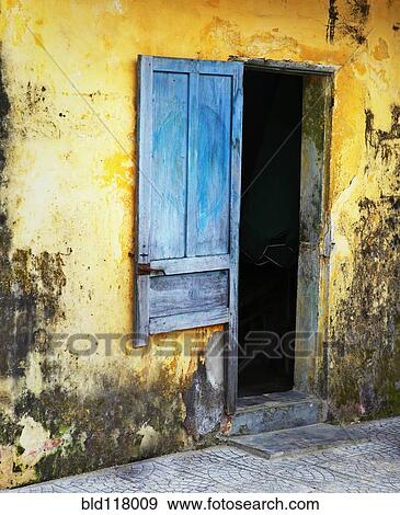 Entrance to a Dilapidated Building View Large Photo Image Stock Photo - Entrance to a Dilapidated Building. Fotosearch