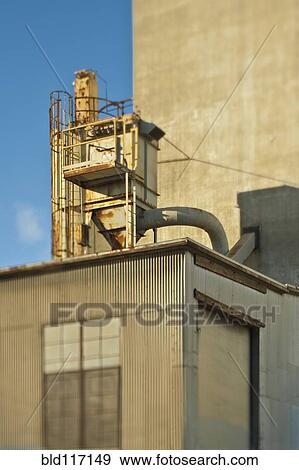 Equipment on a Building Roof View Large Photo Image Stock Photo - Equipment on a Building Roof. Fotosearch
