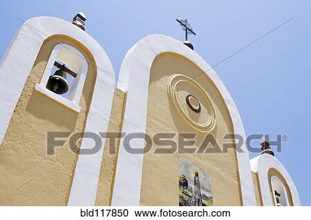 Exterior Facade of a Mexican Church View Large Photo Image Stock Image - Exterior Facade of a Mexican Church. Fotosearch