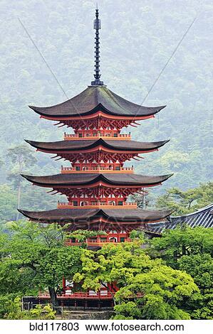 Five-storied Pagoda View Large Photo Image Stock Image - Five-storied Pagoda. Fotosearch