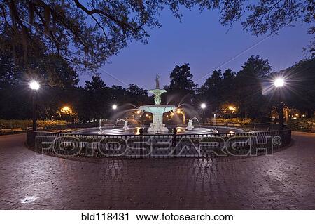Forsyth Fountain at Dawn View Large Photo Image Stock Image - Forsyth Fountain at Dawn. Fotosearch