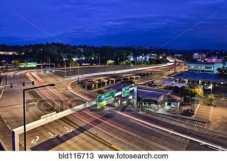 Stock Image - Freeway in Bellevue, Washington. Fotosearch