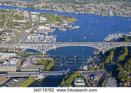 Stock Image - Fremont And Aurora Bridges. Fotosearch