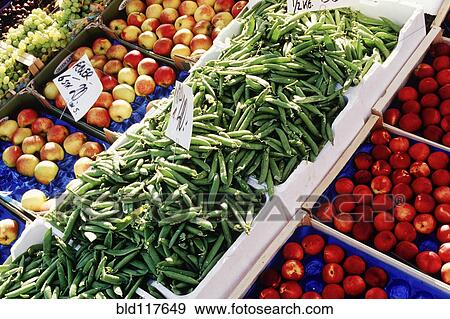 Stock Photo - Fruit and Vegetable Stand. Fotosearch
