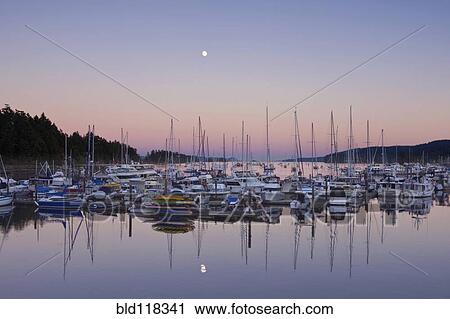 Full Moon Over Ganges Harbor View Large Photo Image Stock Image - Full Moon Over Ganges Harbor. Fotosearch
