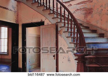Grand Stairway of the abandoned Hotel Meade View Large Photo Image Stock Photo - Grand Stairway of the abandoned Hotel Meade. Fotosearch