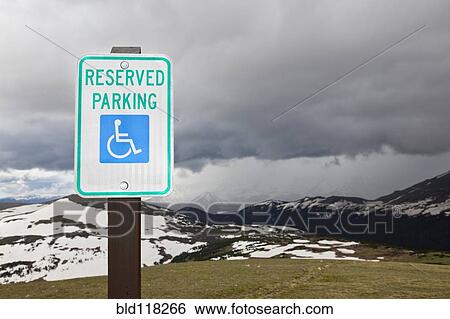 Handicap Parking Sign at a National Park View Large Photo Image Stock Photograph - Handicap Parking Sign at a National Park. Fotosearch